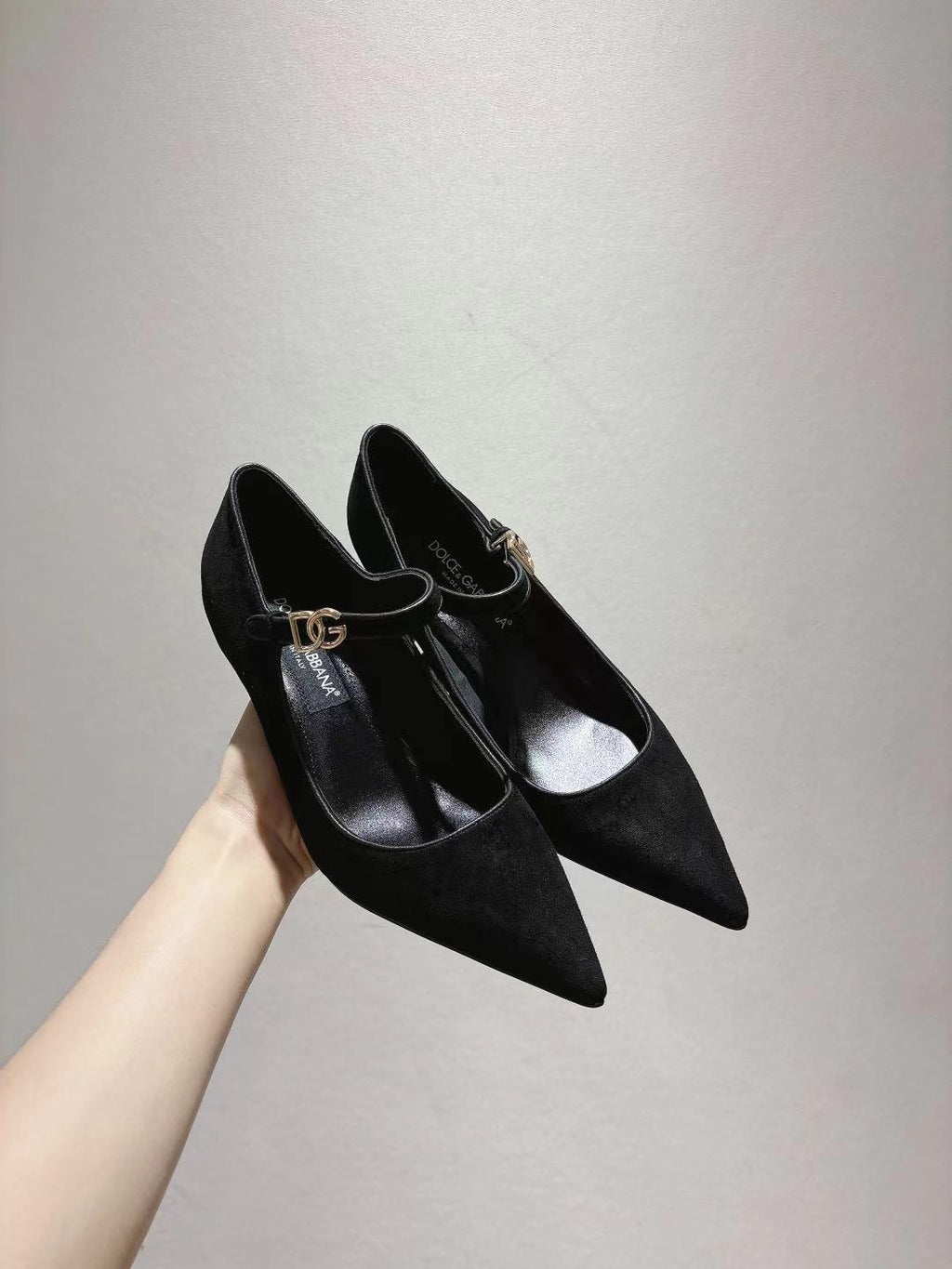 Dolce & Gabbana DG Women's Pointed-Toe Leather Heels