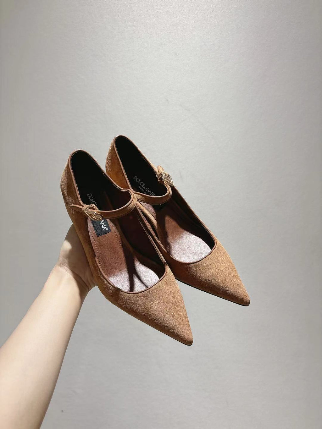 Dolce & Gabbana DG Women's Pointed-Toe Leather Heels