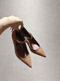 Dolce & Gabbana DG Women's Pointed-Toe Leather Heels
