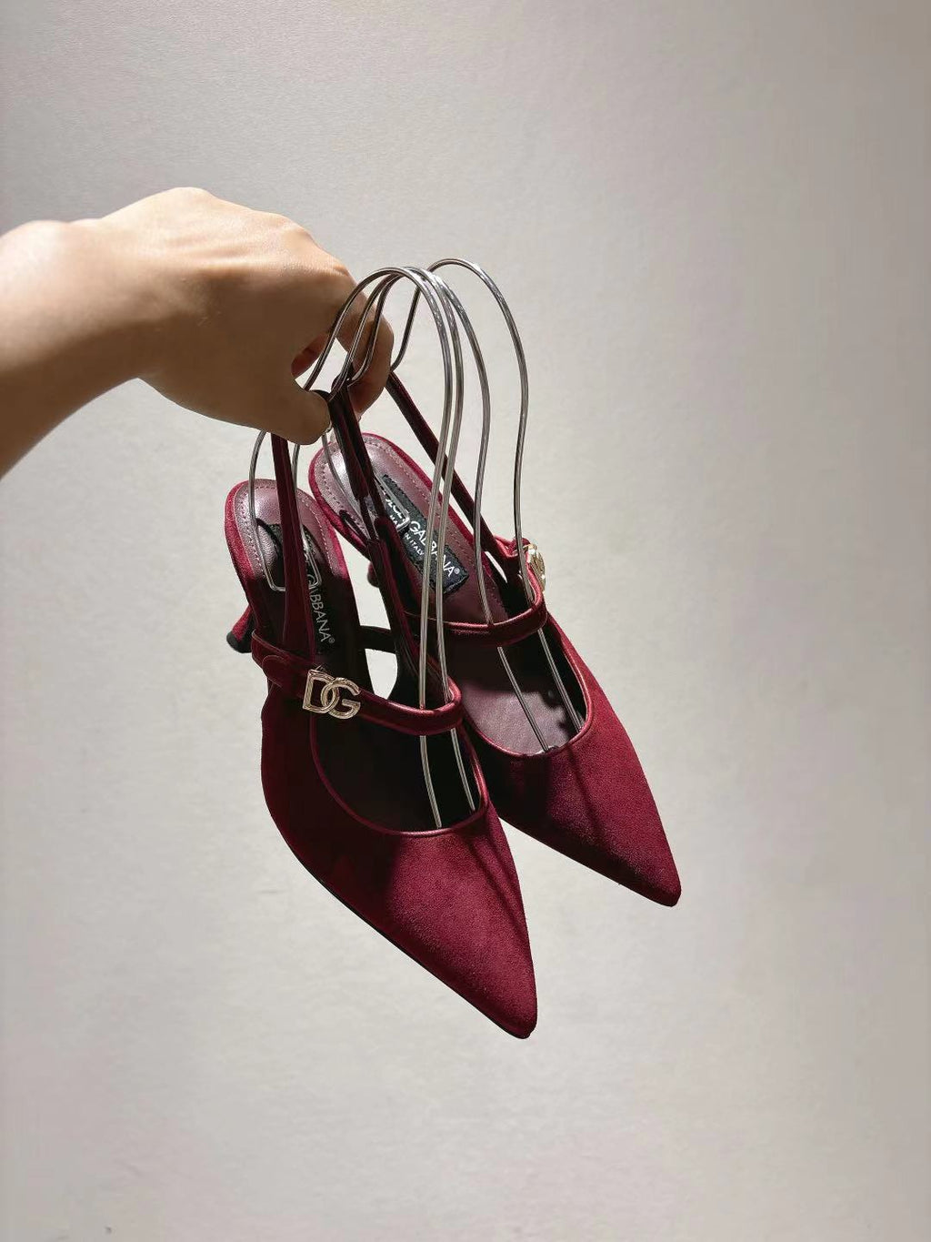 Dolce & Gabbana DG Women's Pointed-Toe Leather Heels