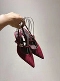 Dolce & Gabbana DG Women's Pointed-Toe Leather Heels