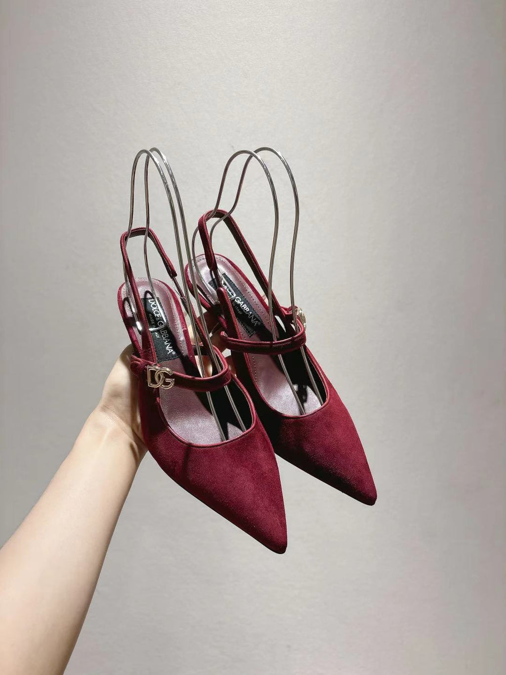 Dolce & Gabbana DG Women's Pointed-Toe Leather Heels