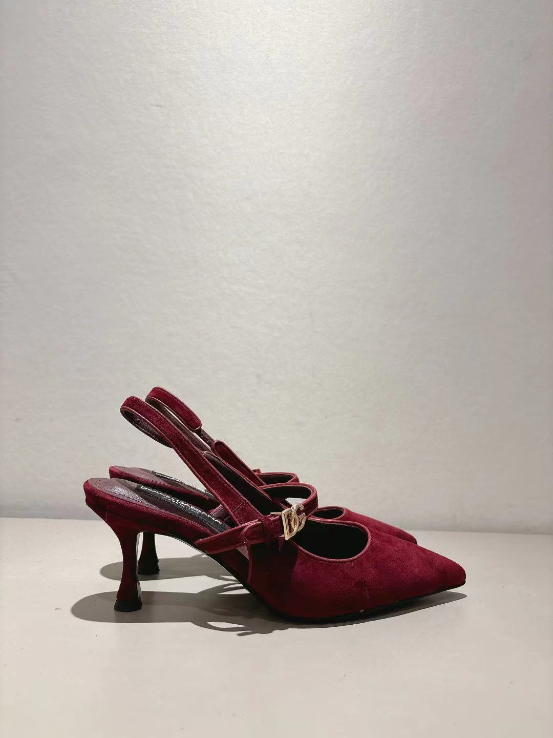 Dolce & Gabbana DG Women's Pointed-Toe Leather Heels