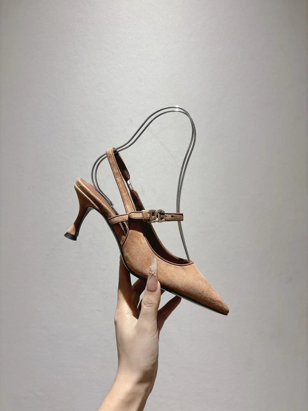 Dolce & Gabbana DG Women's Pointed-Toe Leather Heels