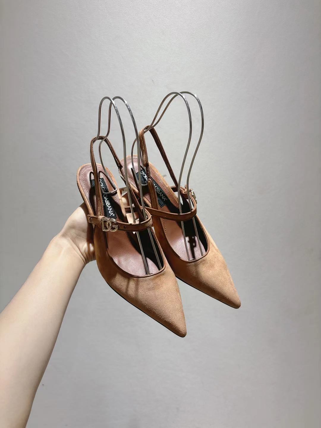 Dolce & Gabbana DG Women's Pointed-Toe Leather Heels