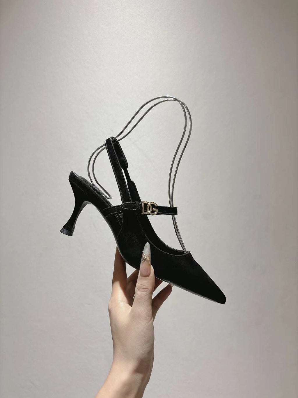 Dolce & Gabbana DG Women's Pointed-Toe Leather Heels