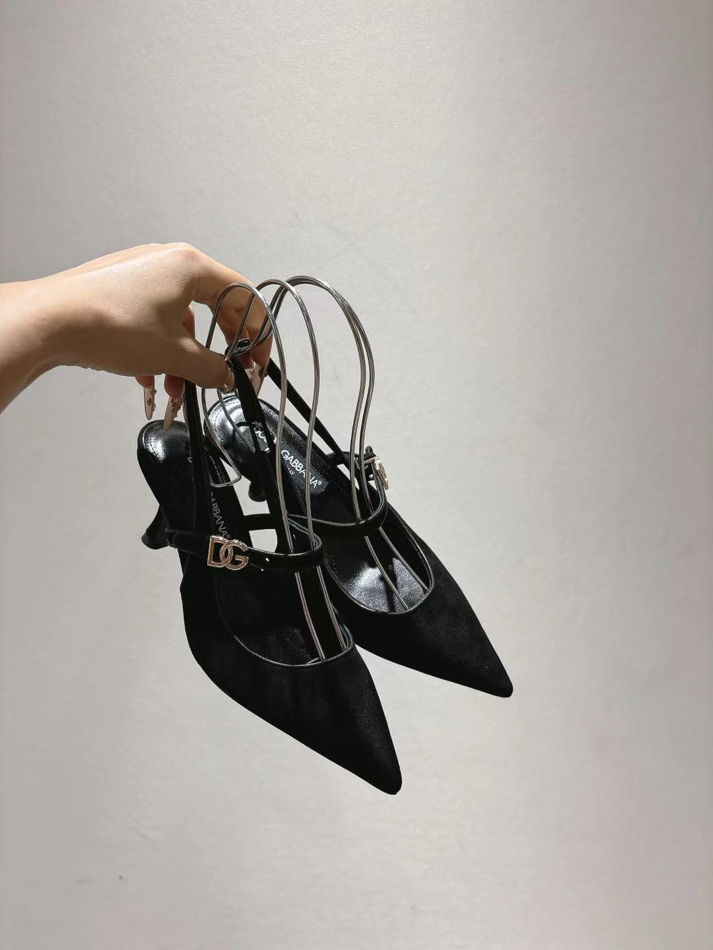 Dolce & Gabbana DG Women's Pointed-Toe Leather Heels
