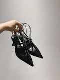 Dolce & Gabbana DG Women's Pointed-Toe Leather Heels