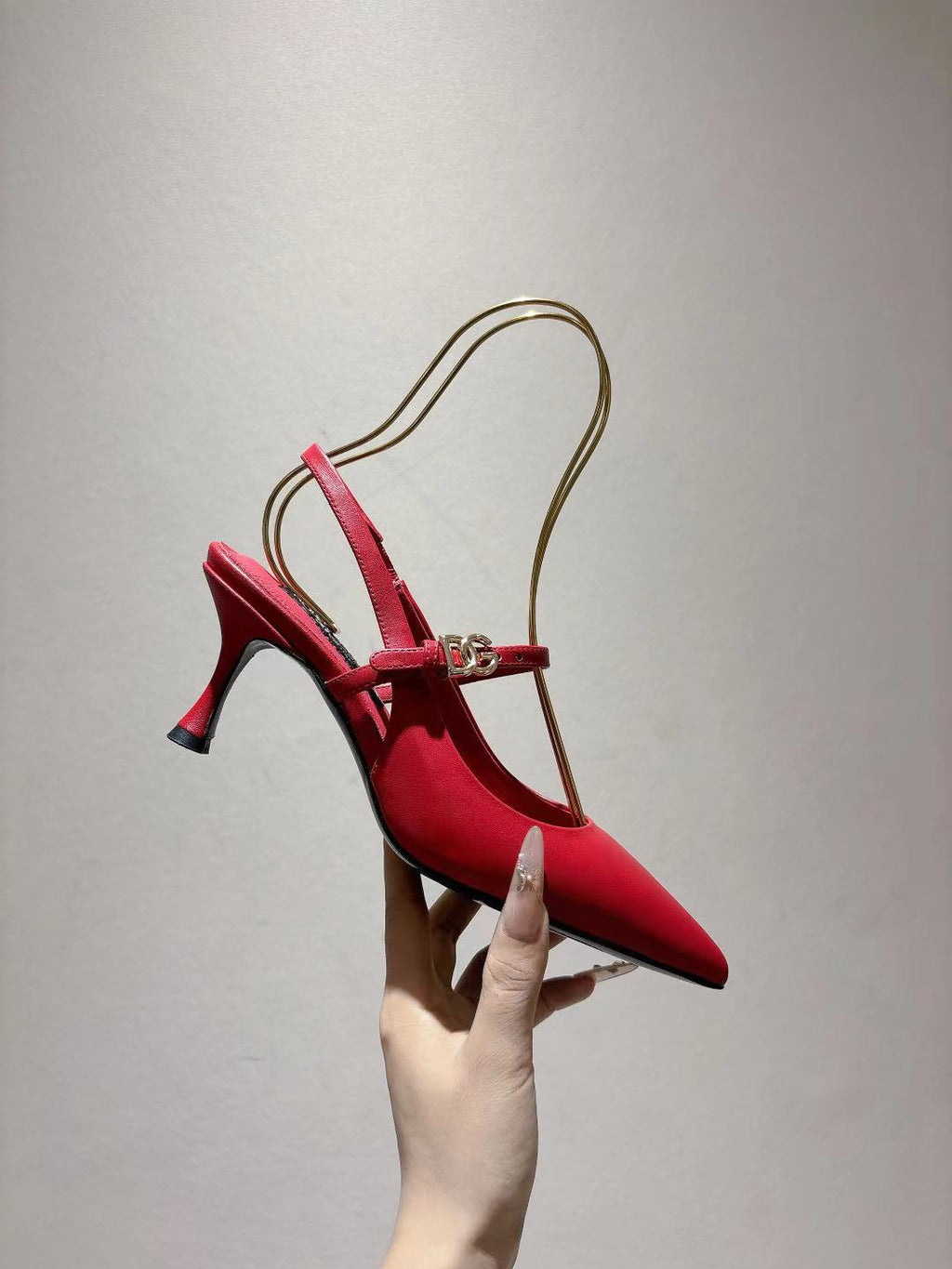 Dolce & Gabbana DG Women's Pointed-Toe Leather Heels
