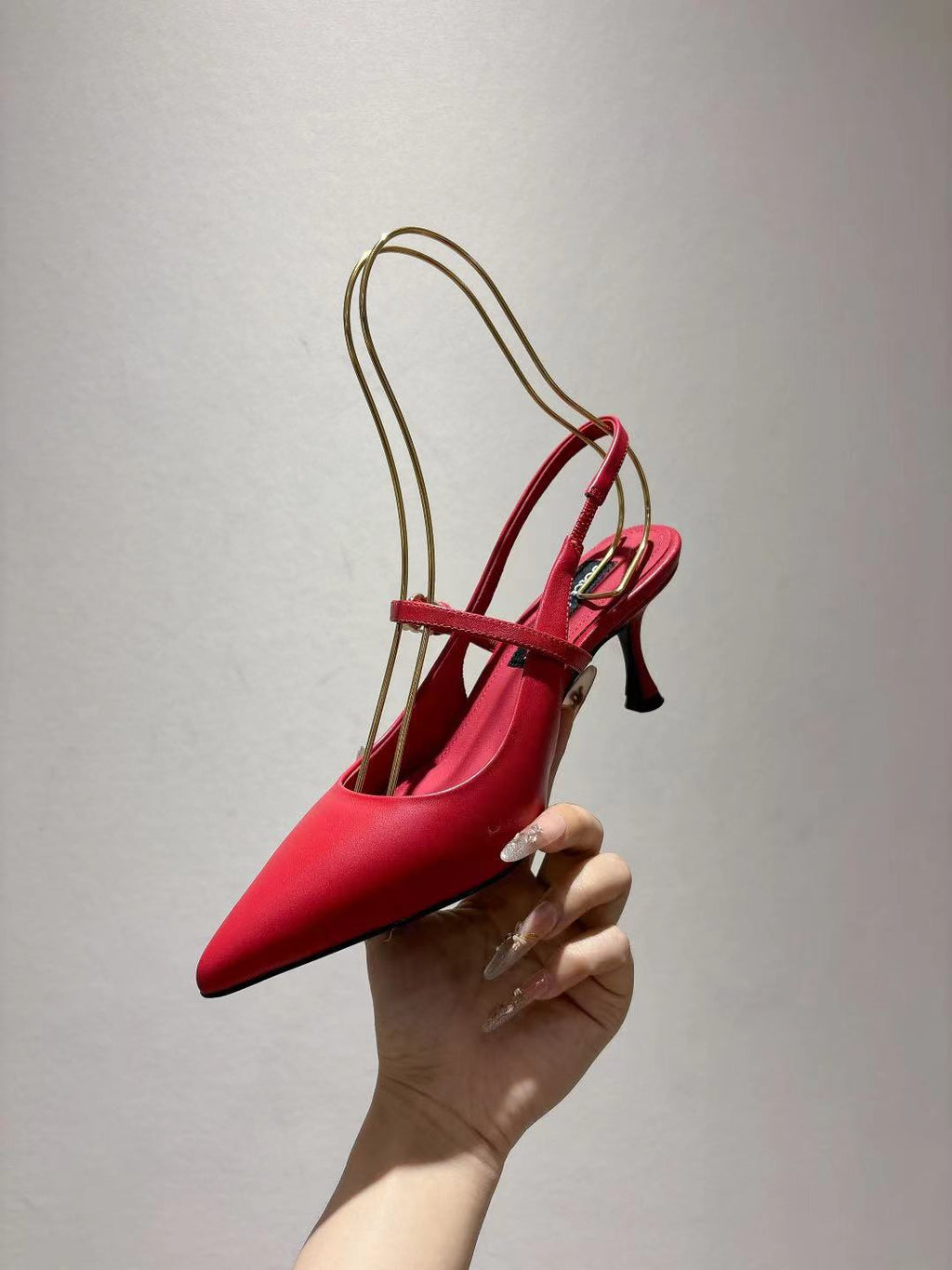 Dolce & Gabbana DG Women's Pointed-Toe Leather Heels