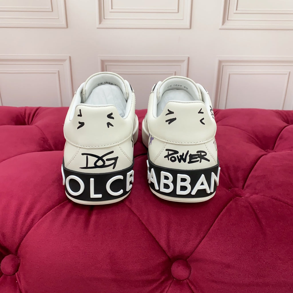 Dolce & Gabbana DG Heavy-Craft Calfskin Sneakers with 5D Accents
