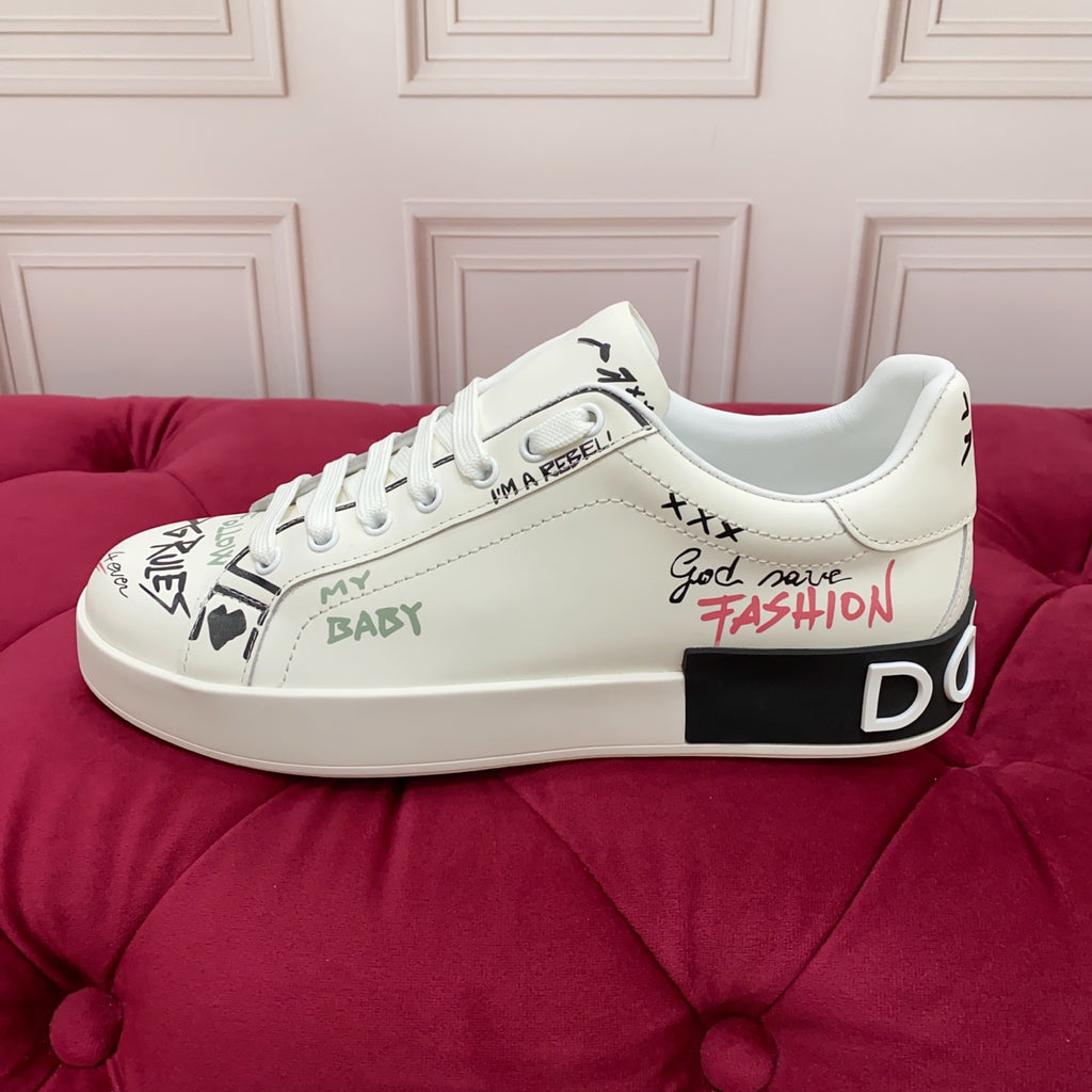 Dolce & Gabbana DG Heavy-Craft Calfskin Sneakers with 5D Accents