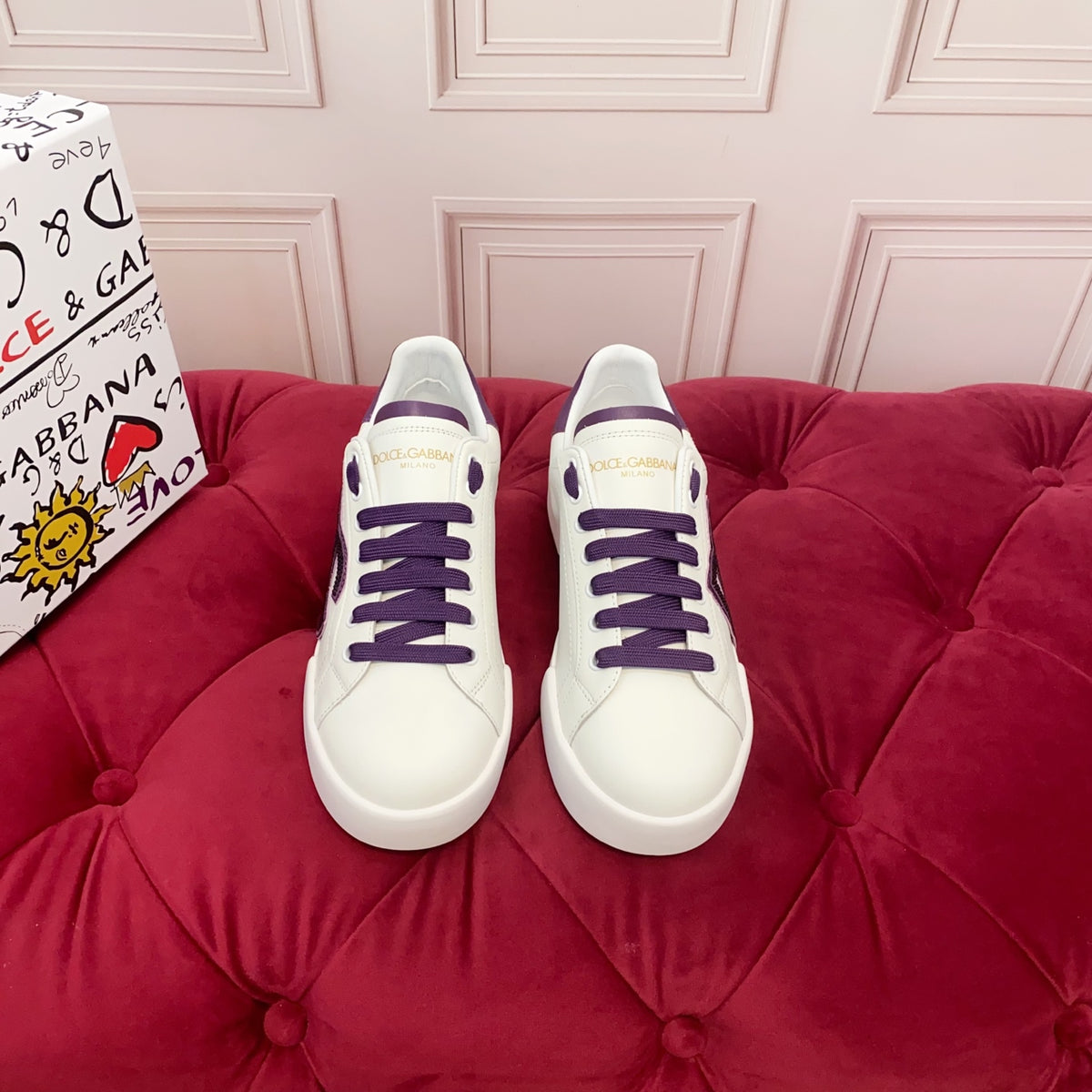 Dolce & Gabbana DG Heavy-Craft Calfskin Sneakers with 5D Accents