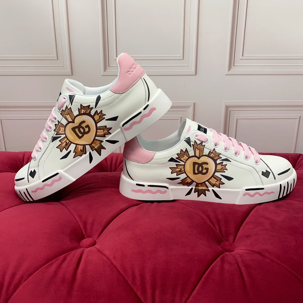 Dolce & Gabbana DG Heavy-Craft Calfskin Sneakers with 5D Accents