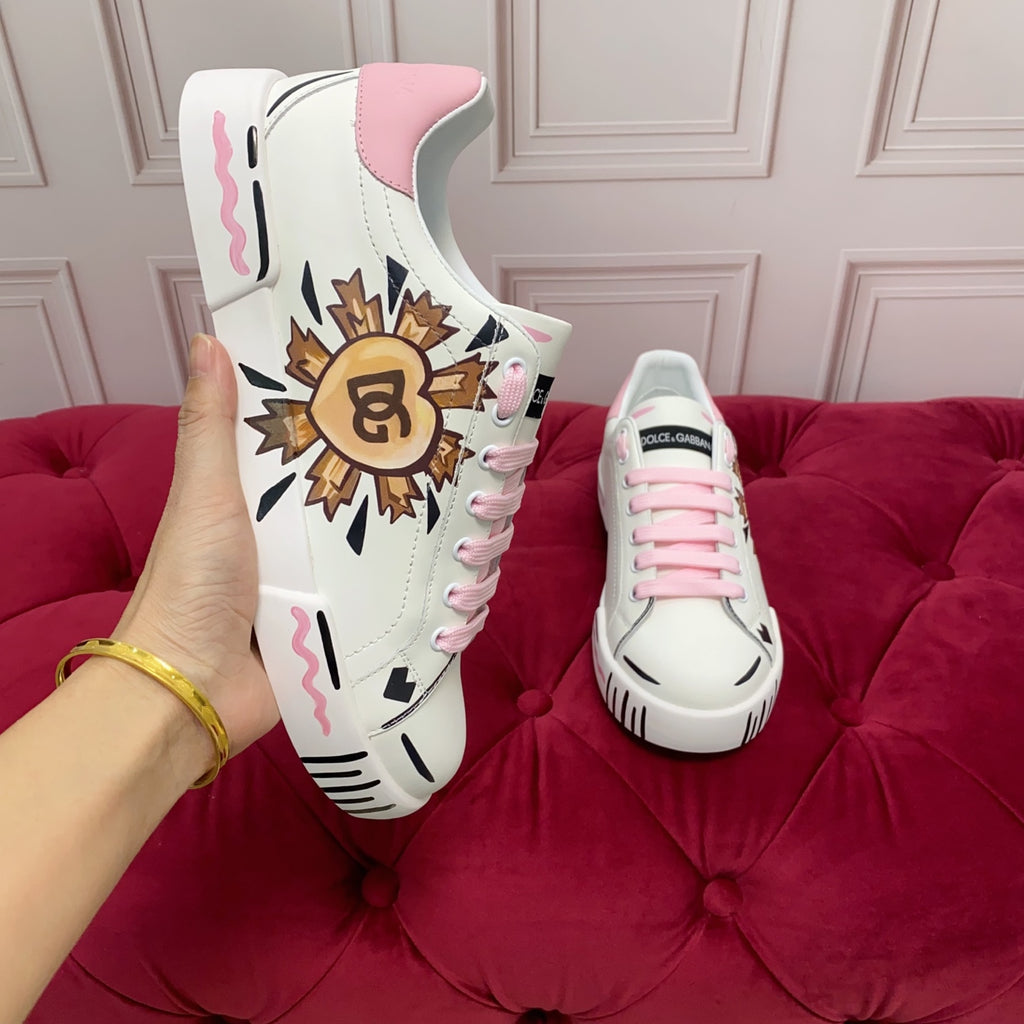 Dolce & Gabbana DG Heavy-Craft Calfskin Sneakers with 5D Accents