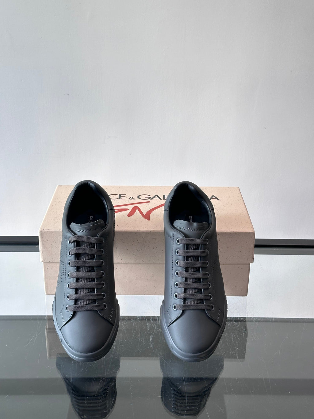 Dolce & Gabbana DG Heavy-Craft Calfskin Sneakers with 5D Accents