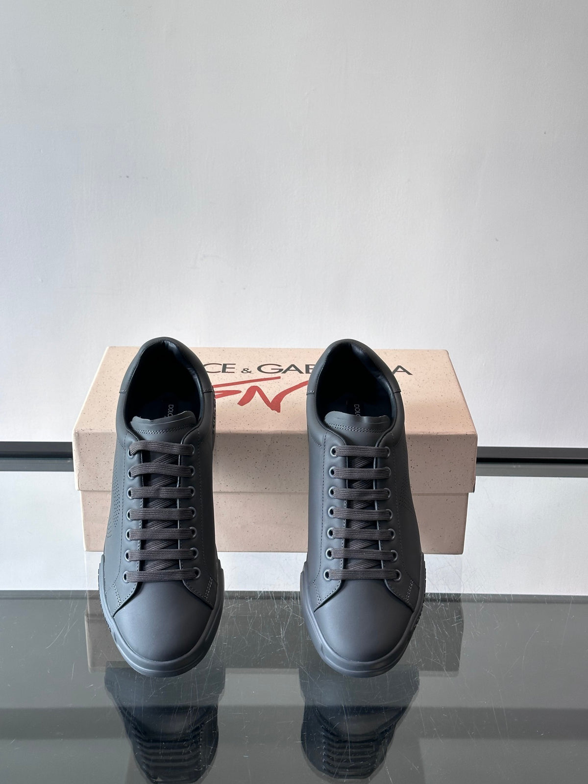Dolce & Gabbana DG Heavy-Craft Calfskin Sneakers with 5D Accents