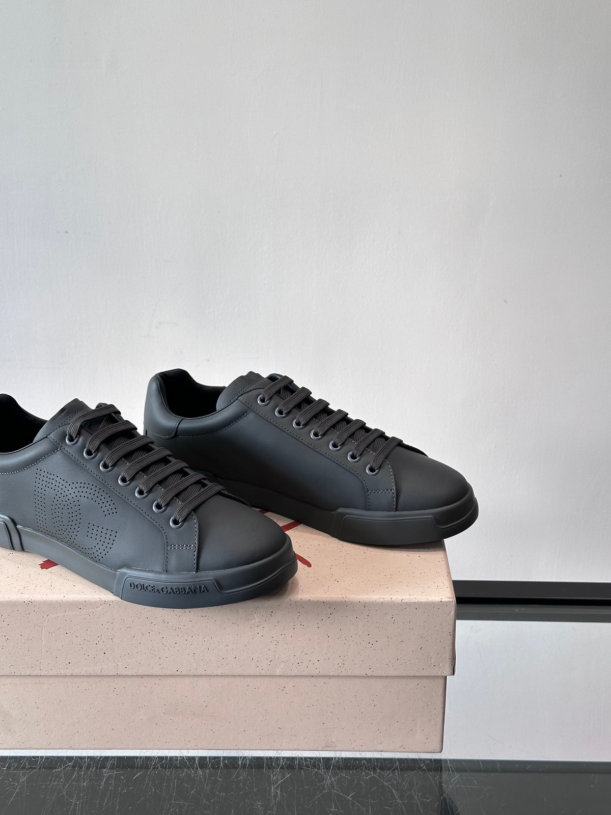 Dolce & Gabbana DG Heavy-Craft Calfskin Sneakers with 5D Accents
