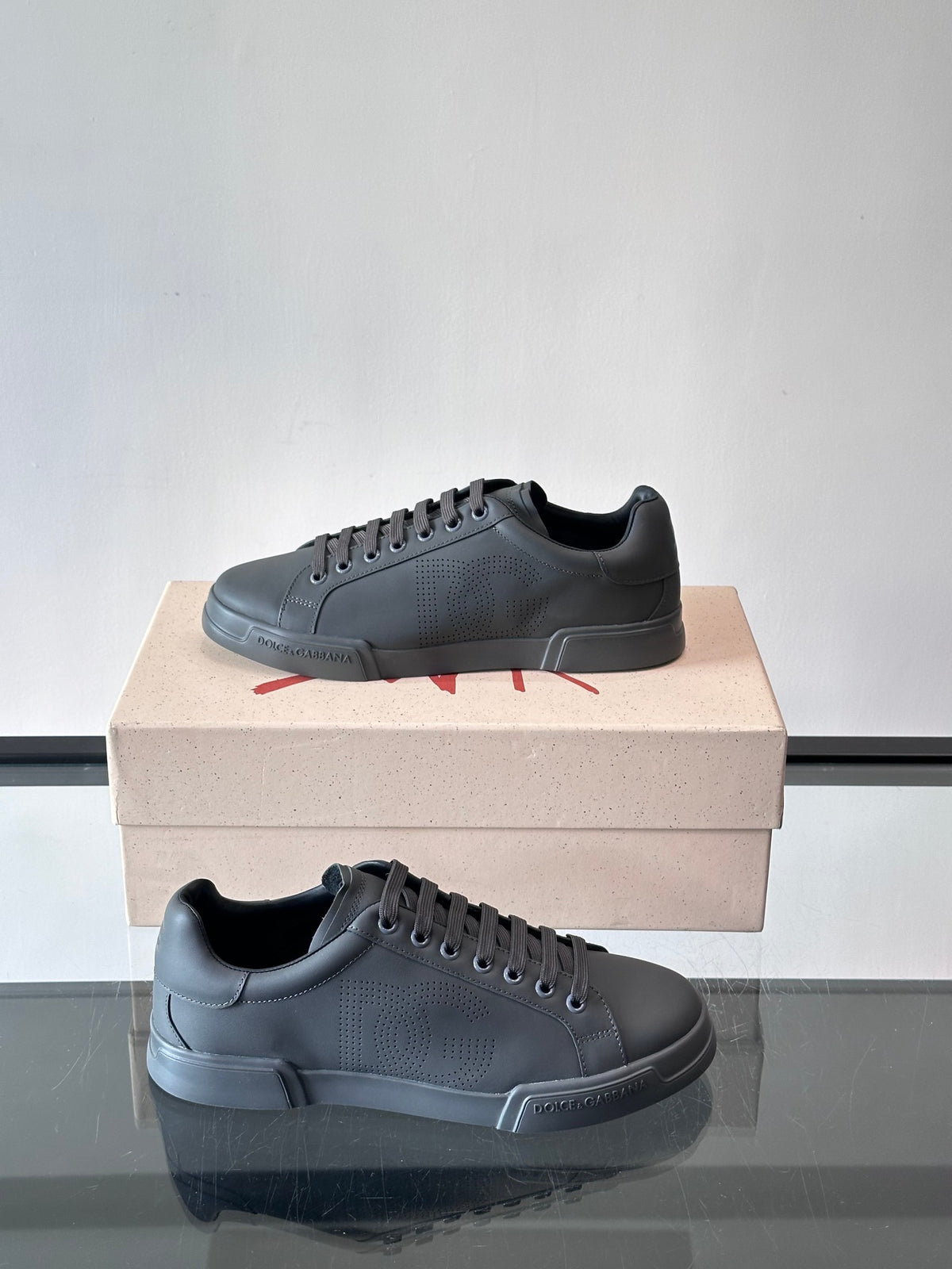 Dolce & Gabbana DG Heavy-Craft Calfskin Sneakers with 5D Accents