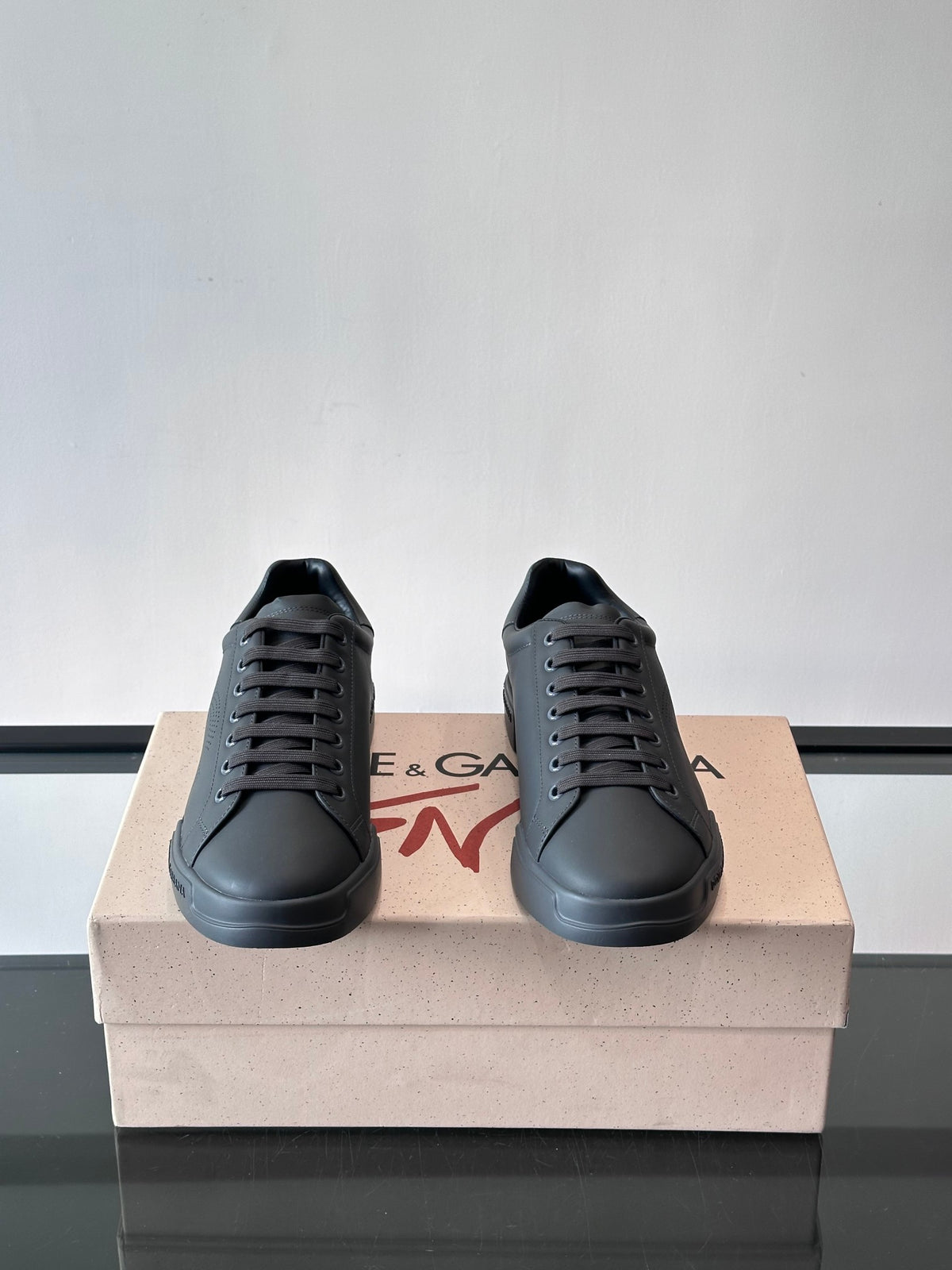 Dolce & Gabbana DG Heavy-Craft Calfskin Sneakers with 5D Accents