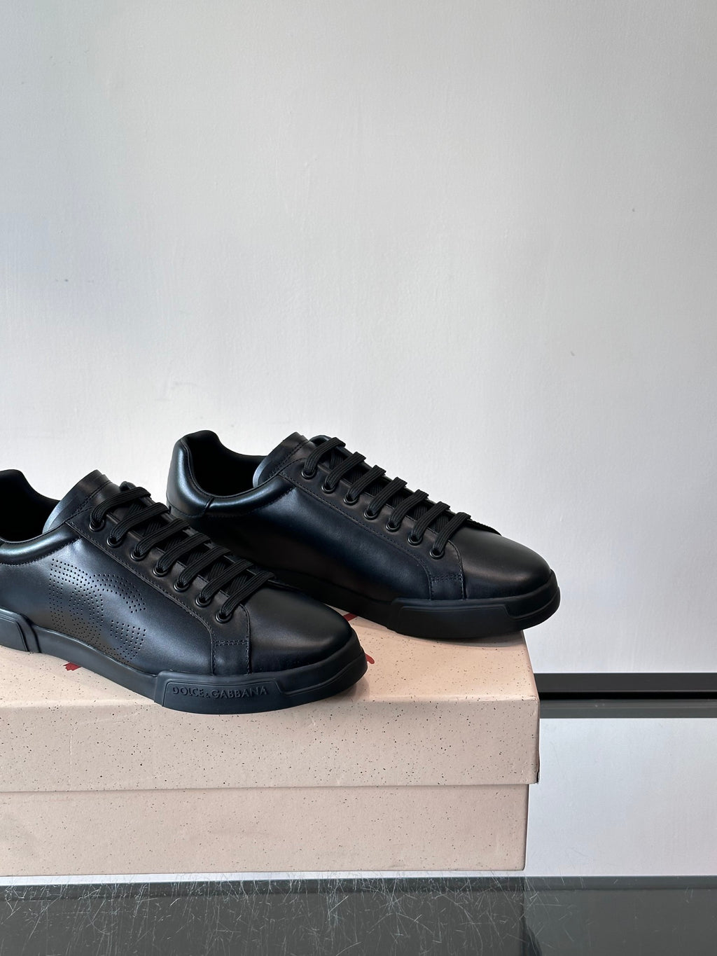 Dolce & Gabbana DG Heavy-Craft Calfskin Sneakers with 5D Accents