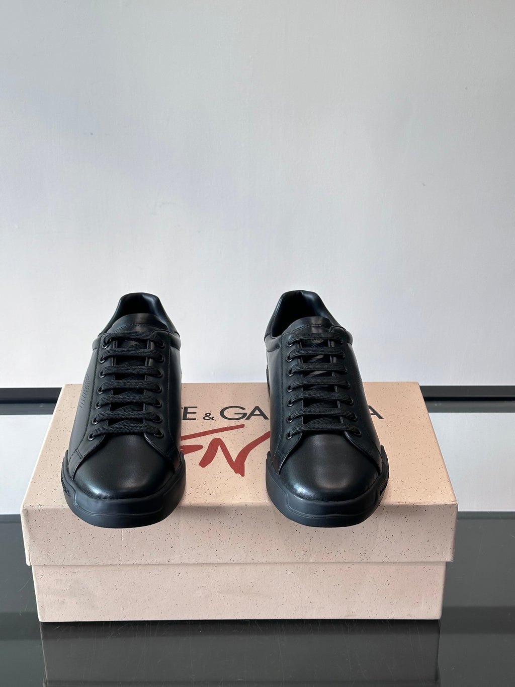 Dolce & Gabbana DG Heavy-Craft Calfskin Sneakers with 5D Accents