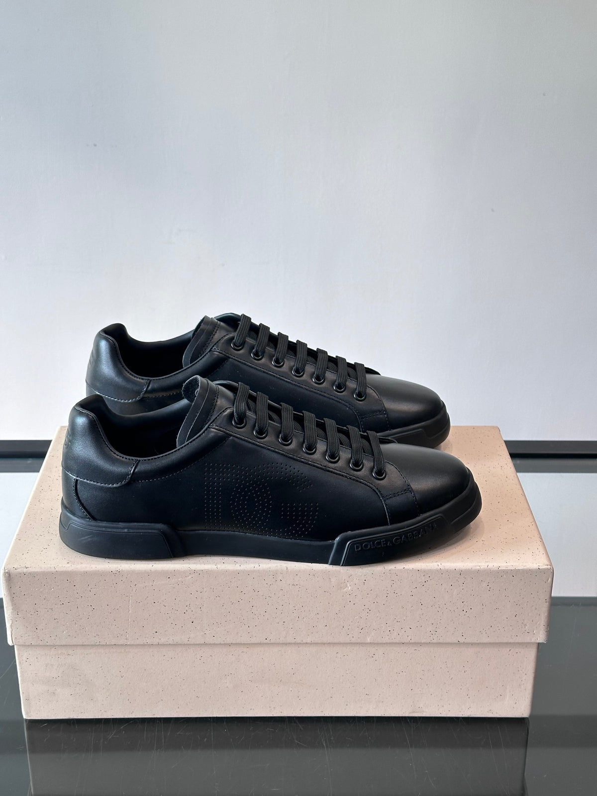 Dolce & Gabbana DG Heavy-Craft Calfskin Sneakers with 5D Accents