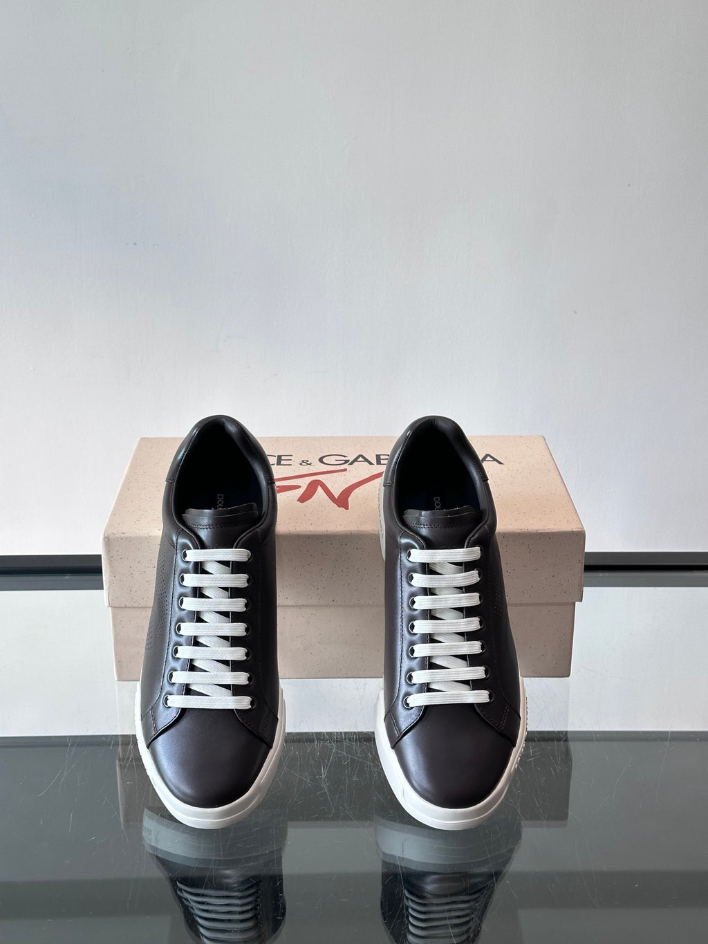 Dolce & Gabbana DG Heavy-Craft Calfskin Sneakers with 5D Accents