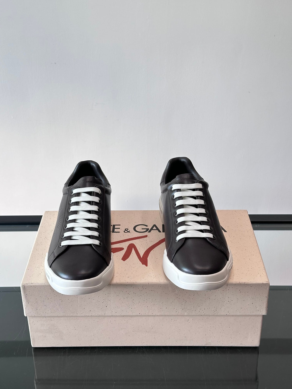 Dolce & Gabbana DG Heavy-Craft Calfskin Sneakers with 5D Accents