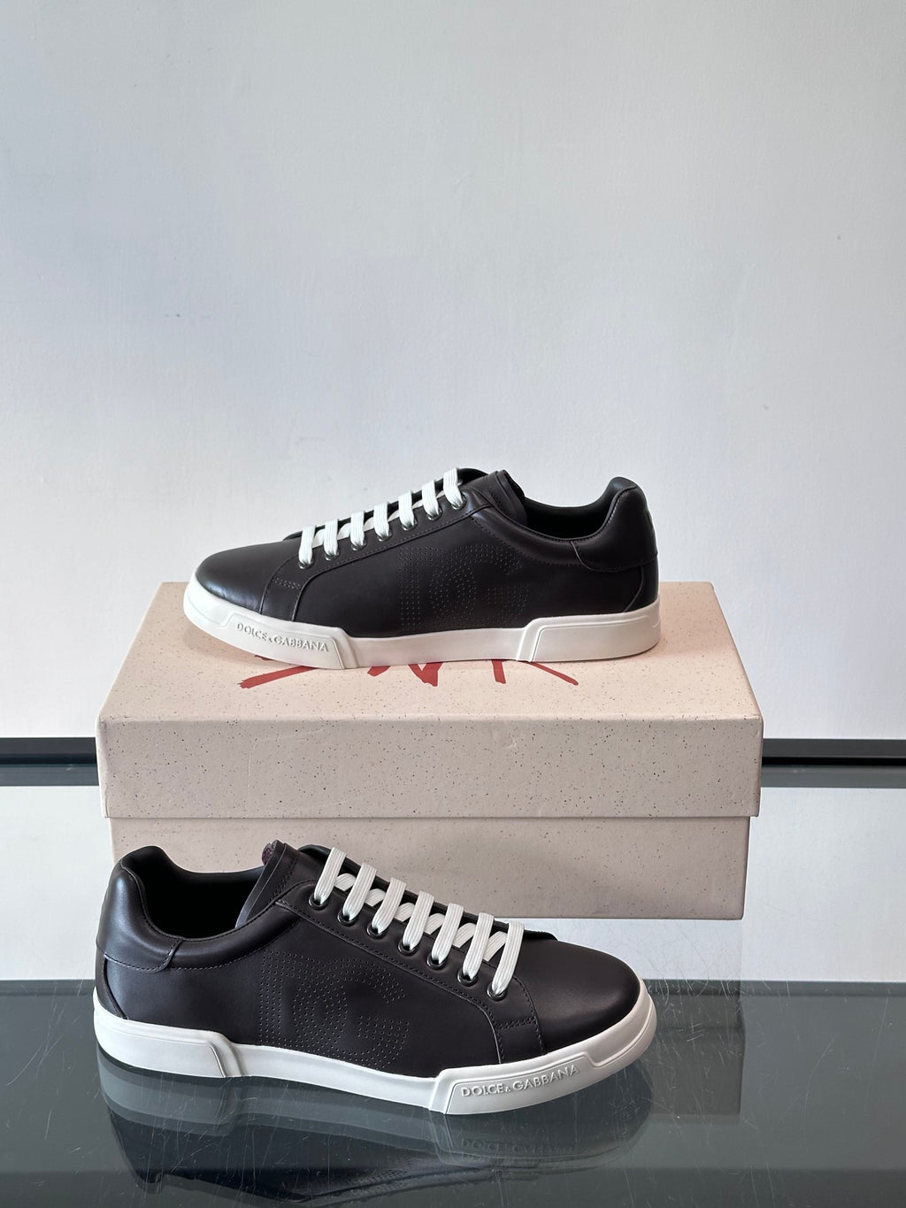 Dolce & Gabbana DG Heavy-Craft Calfskin Sneakers with 5D Accents