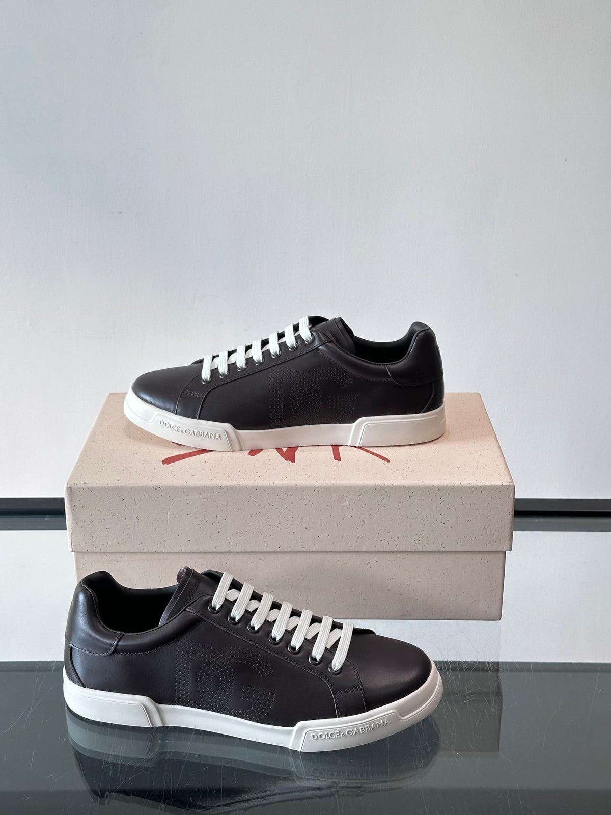 Dolce & Gabbana DG Heavy-Craft Calfskin Sneakers with 5D Accents