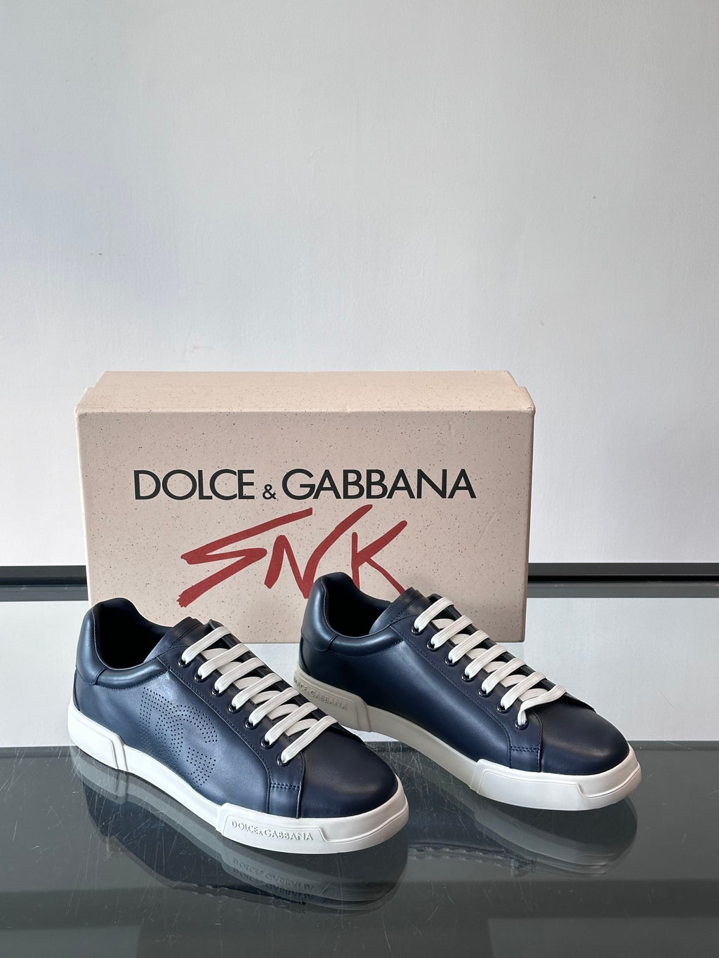 Dolce & Gabbana DG Heavy-Craft Calfskin Sneakers with 5D Accents