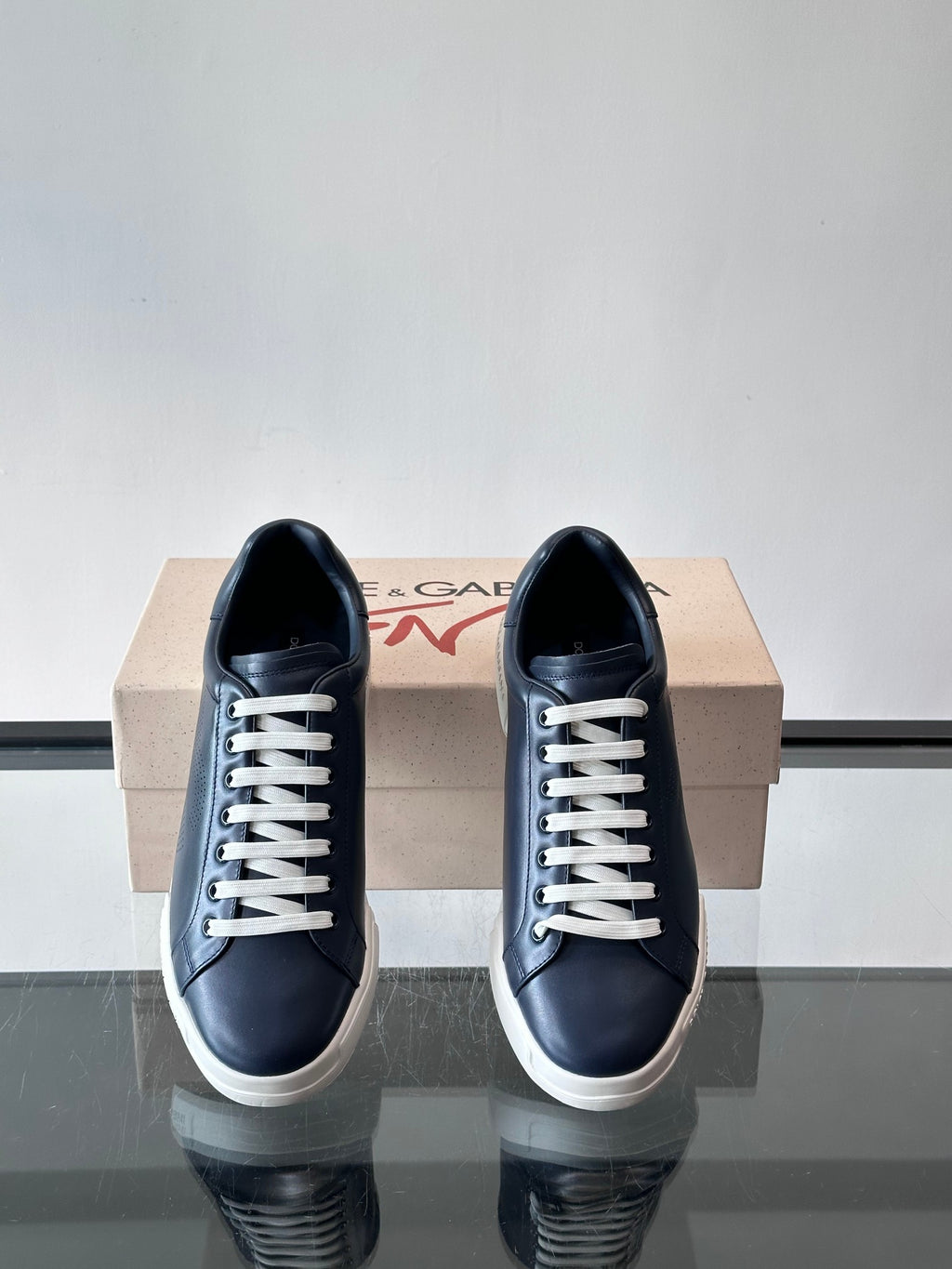 Dolce & Gabbana DG Heavy-Craft Calfskin Sneakers with 5D Accents