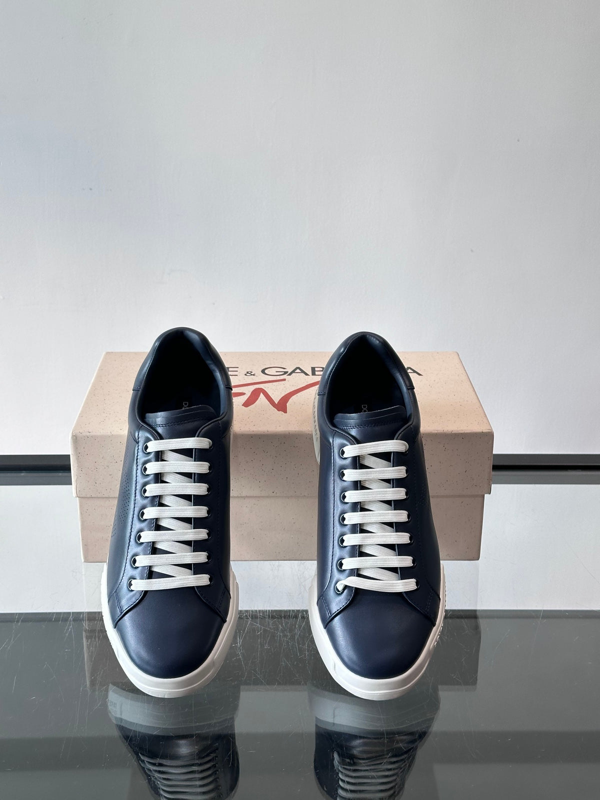 Dolce & Gabbana DG Heavy-Craft Calfskin Sneakers with 5D Accents