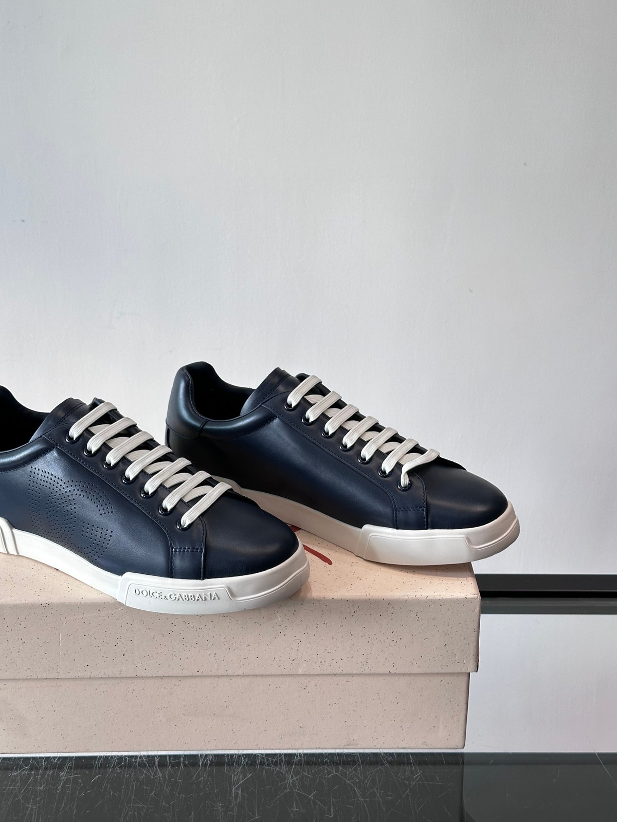 Dolce & Gabbana DG Heavy-Craft Calfskin Sneakers with 5D Accents