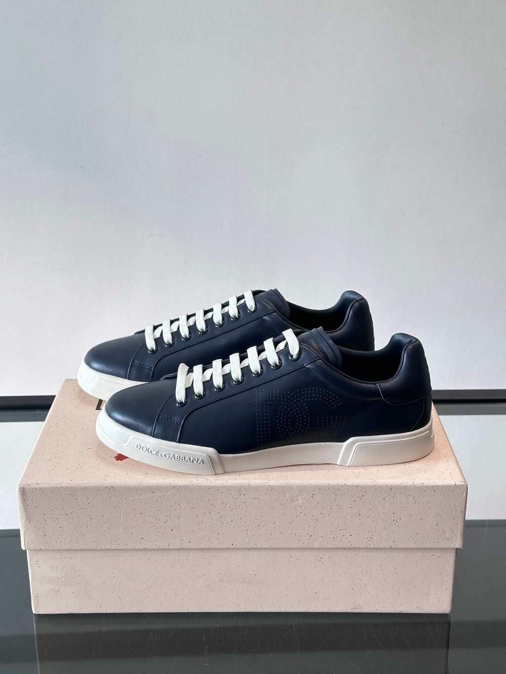 Dolce & Gabbana DG Heavy-Craft Calfskin Sneakers with 5D Accents