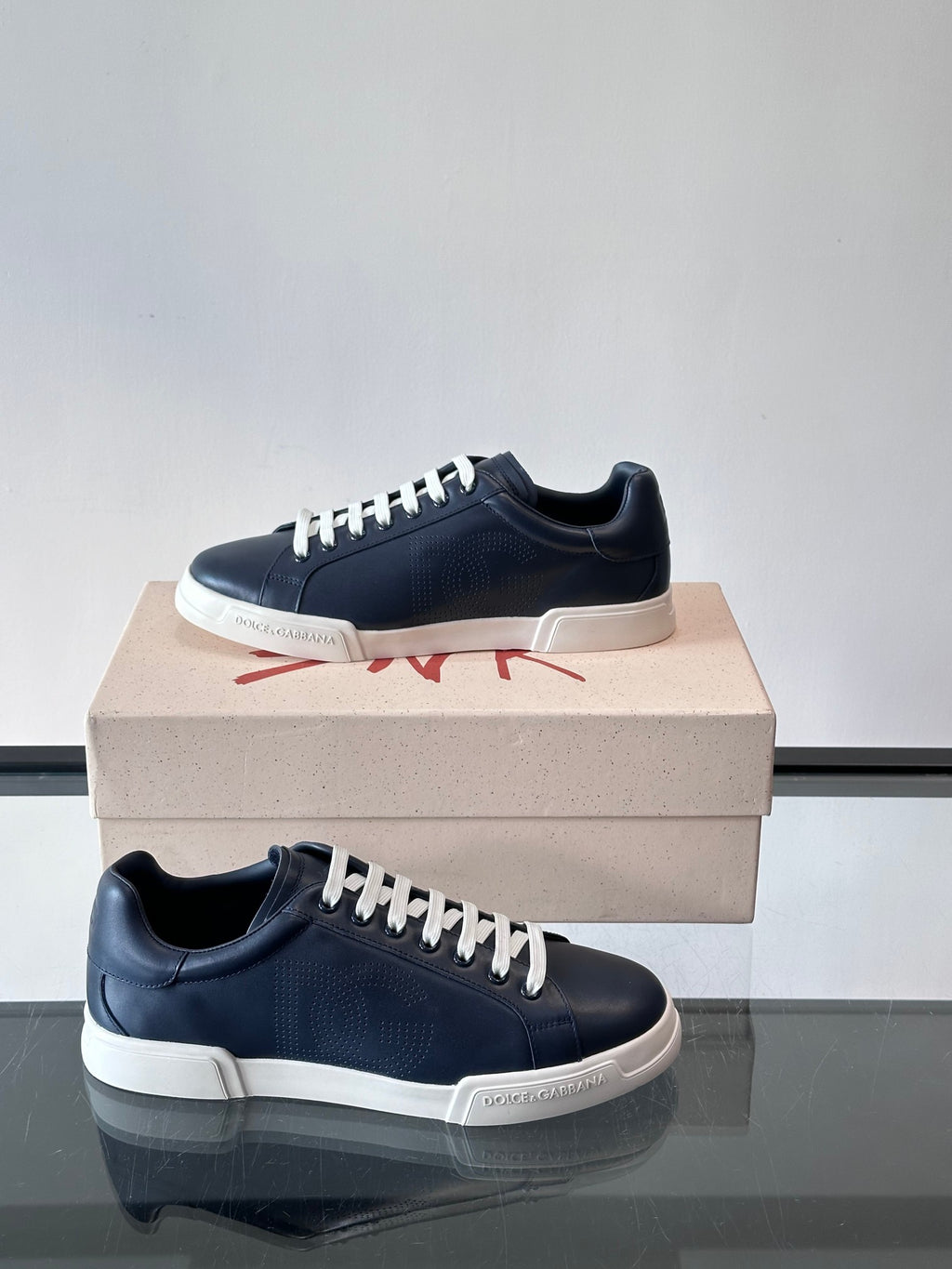 Dolce & Gabbana DG Heavy-Craft Calfskin Sneakers with 5D Accents