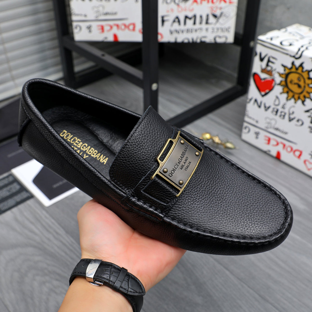 Dolce & Gabbana DG Men's Slip-On Casual Shoes