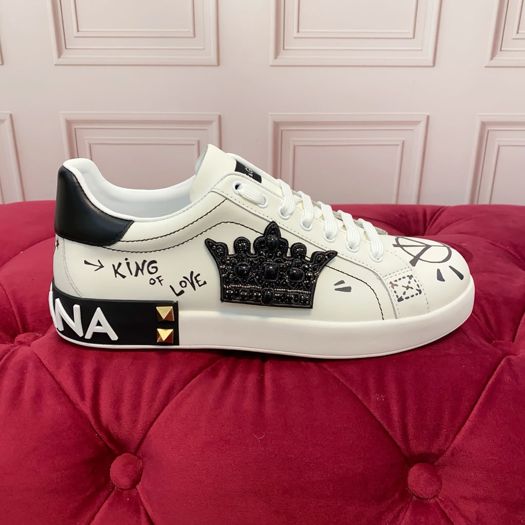 Dolce & Gabbana DG Heavy-Craft Calfskin Sneakers with 5D Accents