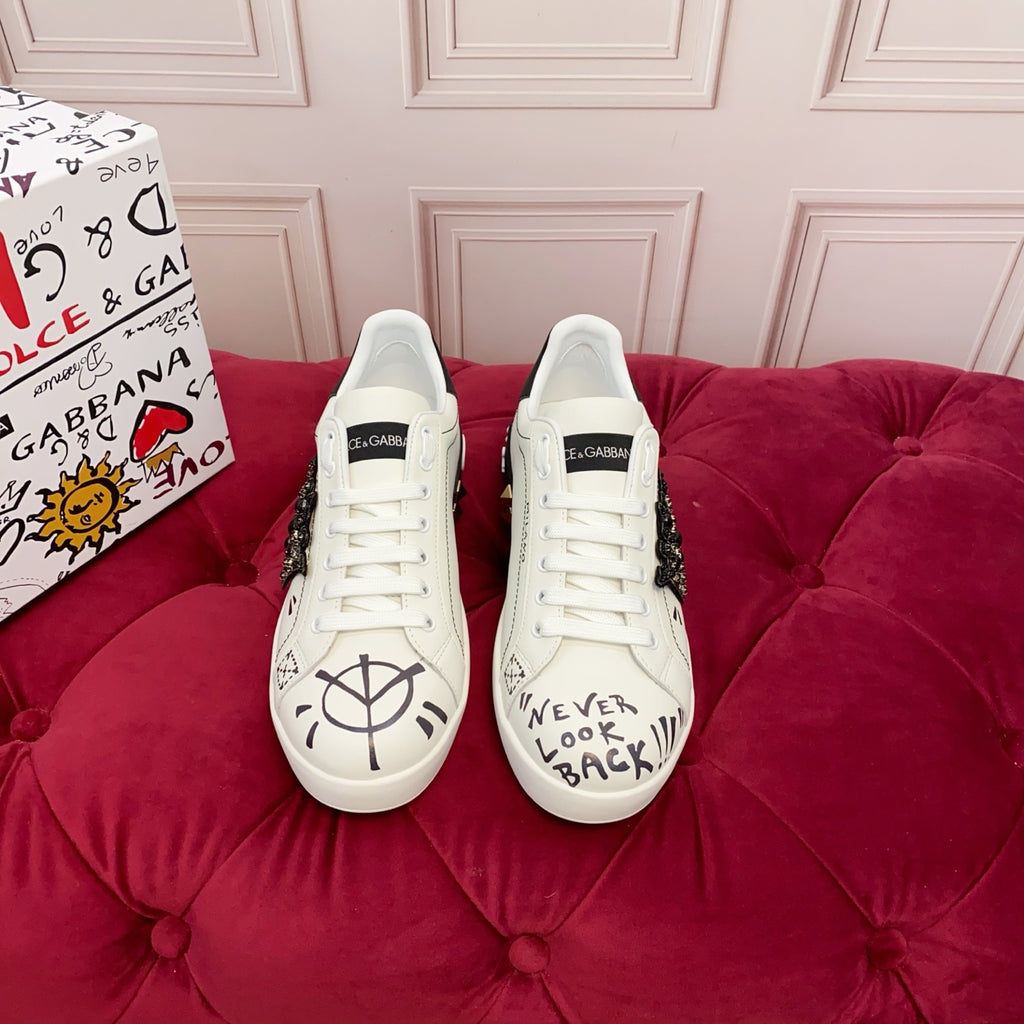 Dolce & Gabbana DG Heavy-Craft Calfskin Sneakers with 5D Accents
