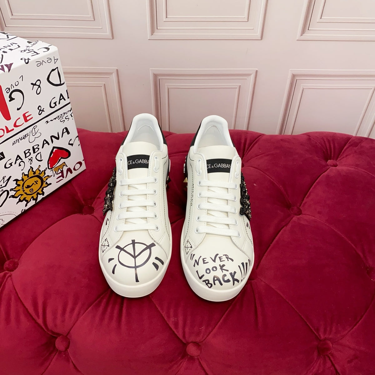 Dolce & Gabbana DG Heavy-Craft Calfskin Sneakers with 5D Accents