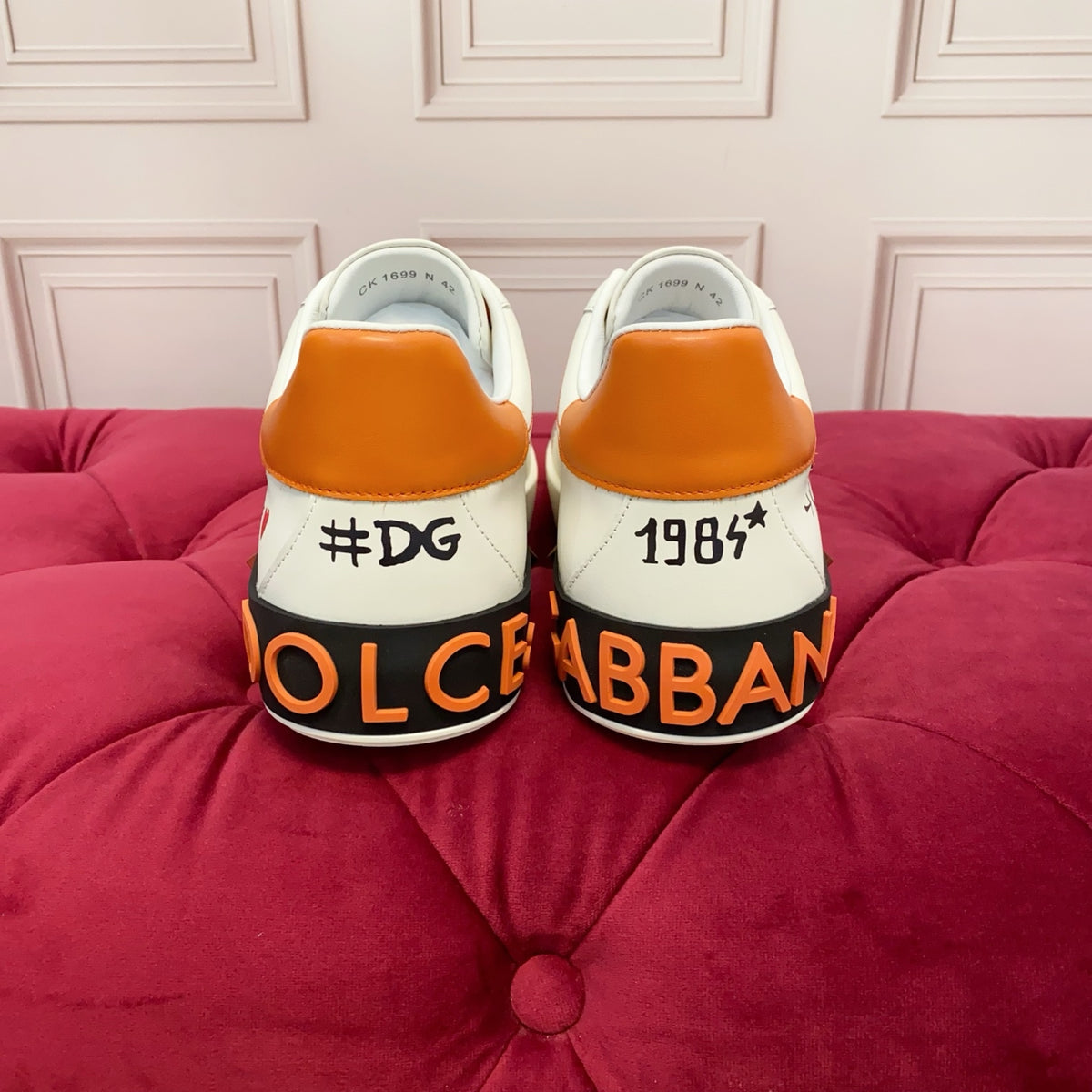 Dolce & Gabbana DG Heavy-Craft Calfskin Sneakers with 5D Accents