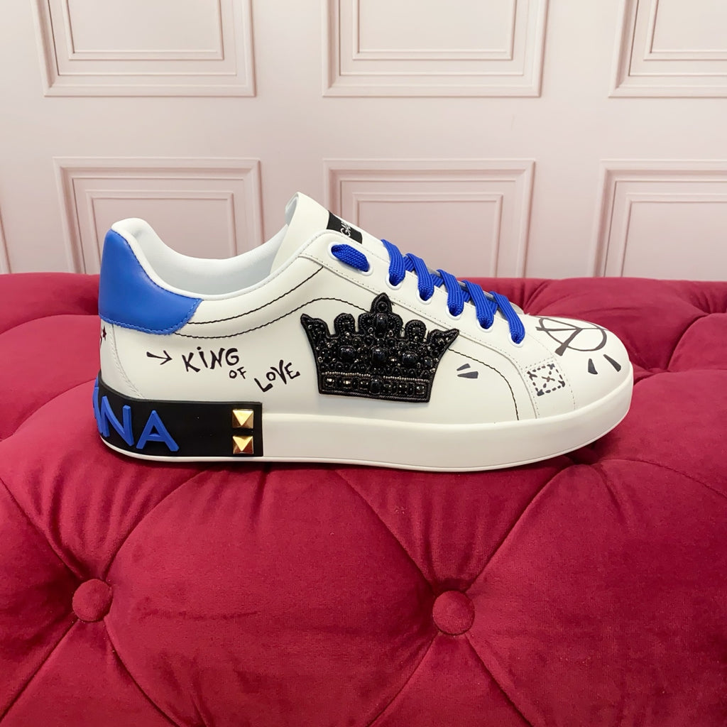 Dolce & Gabbana DG Heavy-Craft Calfskin Sneakers with 5D Accents