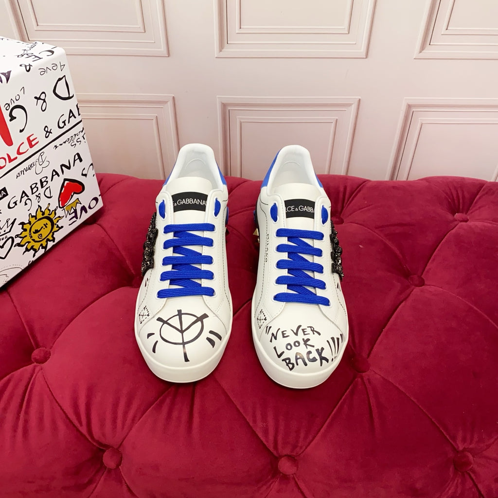 Dolce & Gabbana DG Heavy-Craft Calfskin Sneakers with 5D Accents