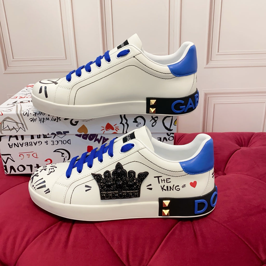 Dolce & Gabbana DG Heavy-Craft Calfskin Sneakers with 5D Accents
