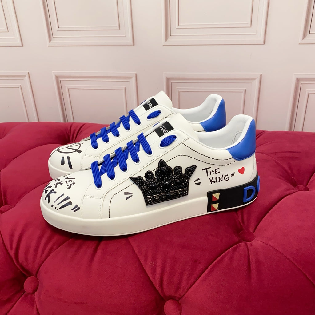 Dolce & Gabbana DG Heavy-Craft Calfskin Sneakers with 5D Accents