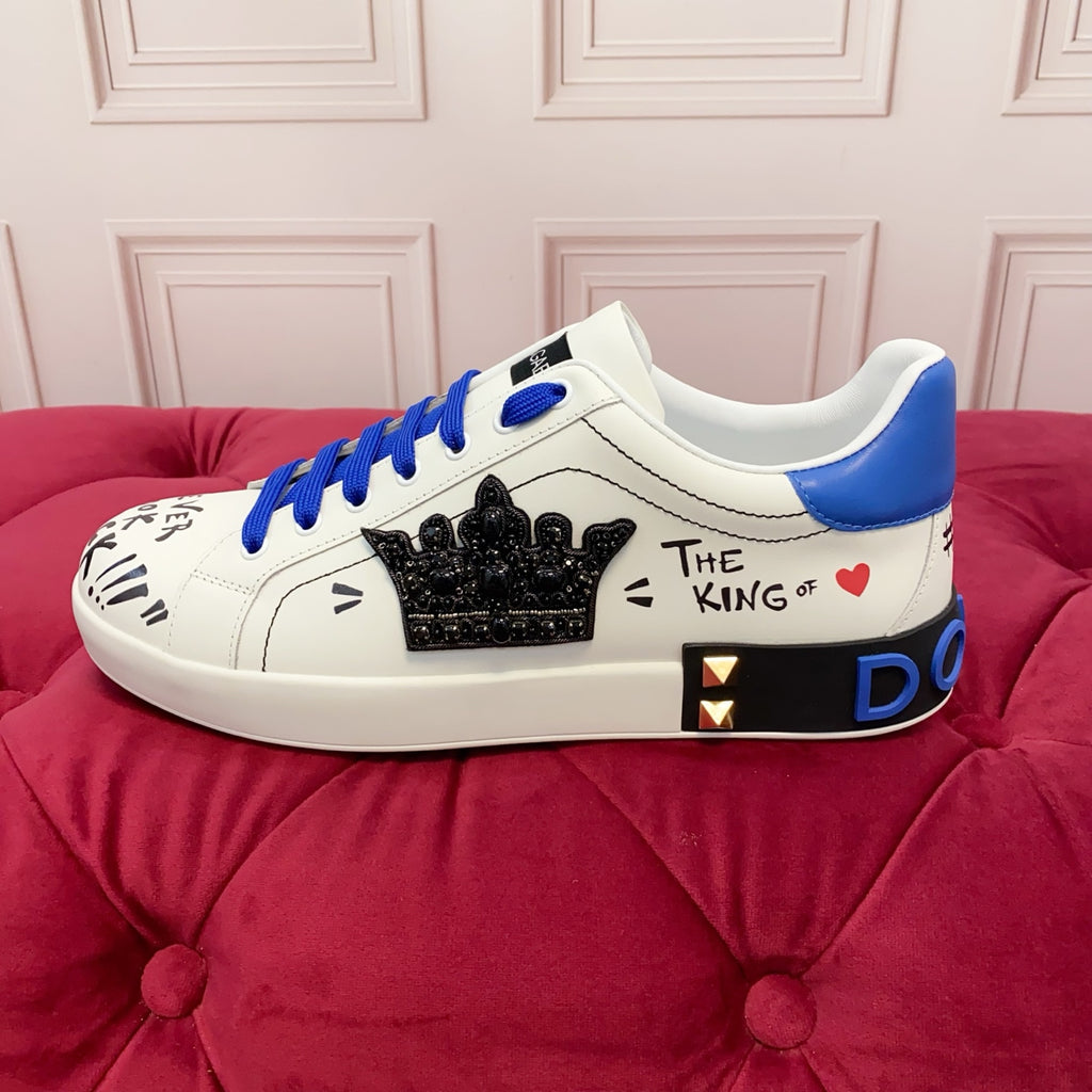 Dolce & Gabbana DG Heavy-Craft Calfskin Sneakers with 5D Accents