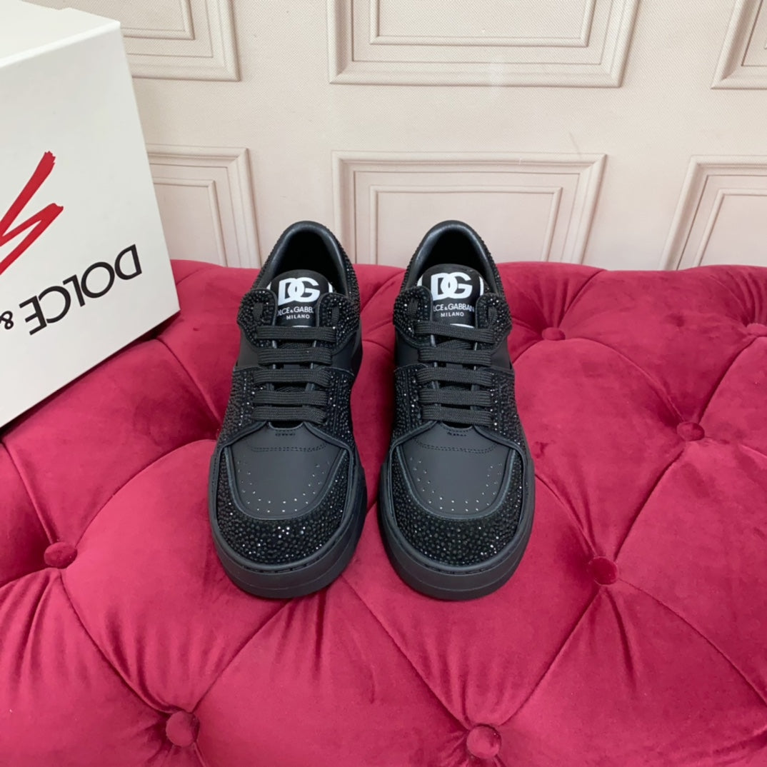 Dolce & Gabbana DG Heavy-Craft Calfskin Sneakers with 5D Accents