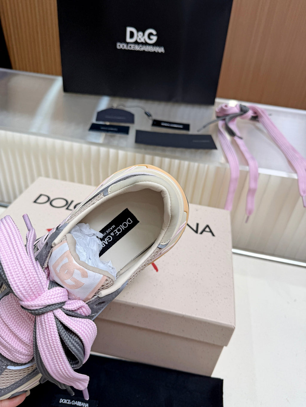Dolce & Gabbana DG Couple's Oxford & Lace Sneakers