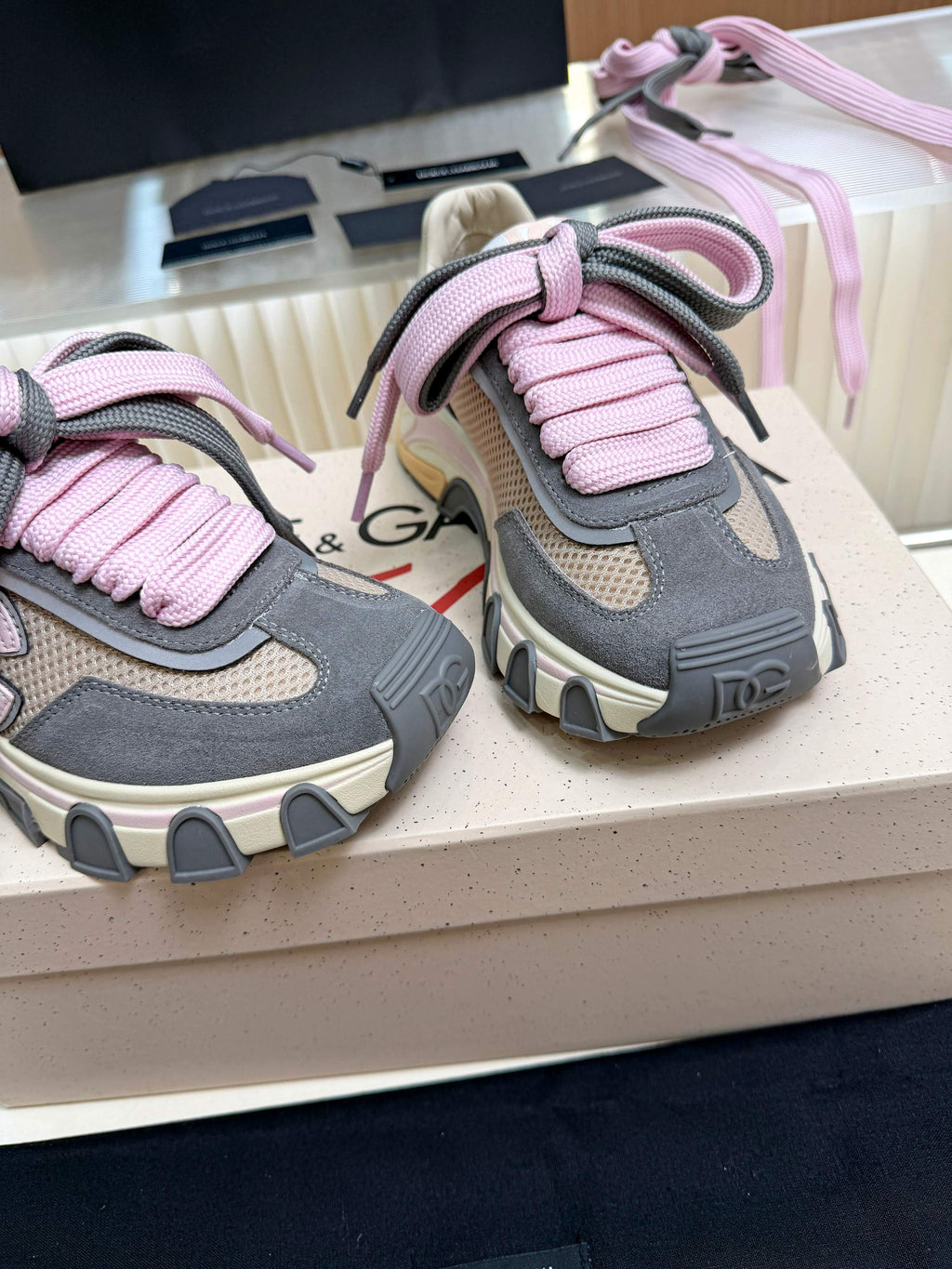 Dolce & Gabbana DG Couple's Oxford & Lace Sneakers